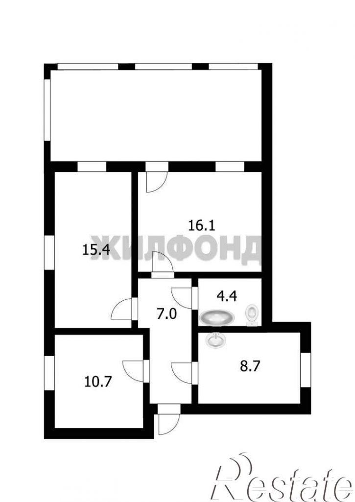 3-комн квартира Комсомольская ул., д.6